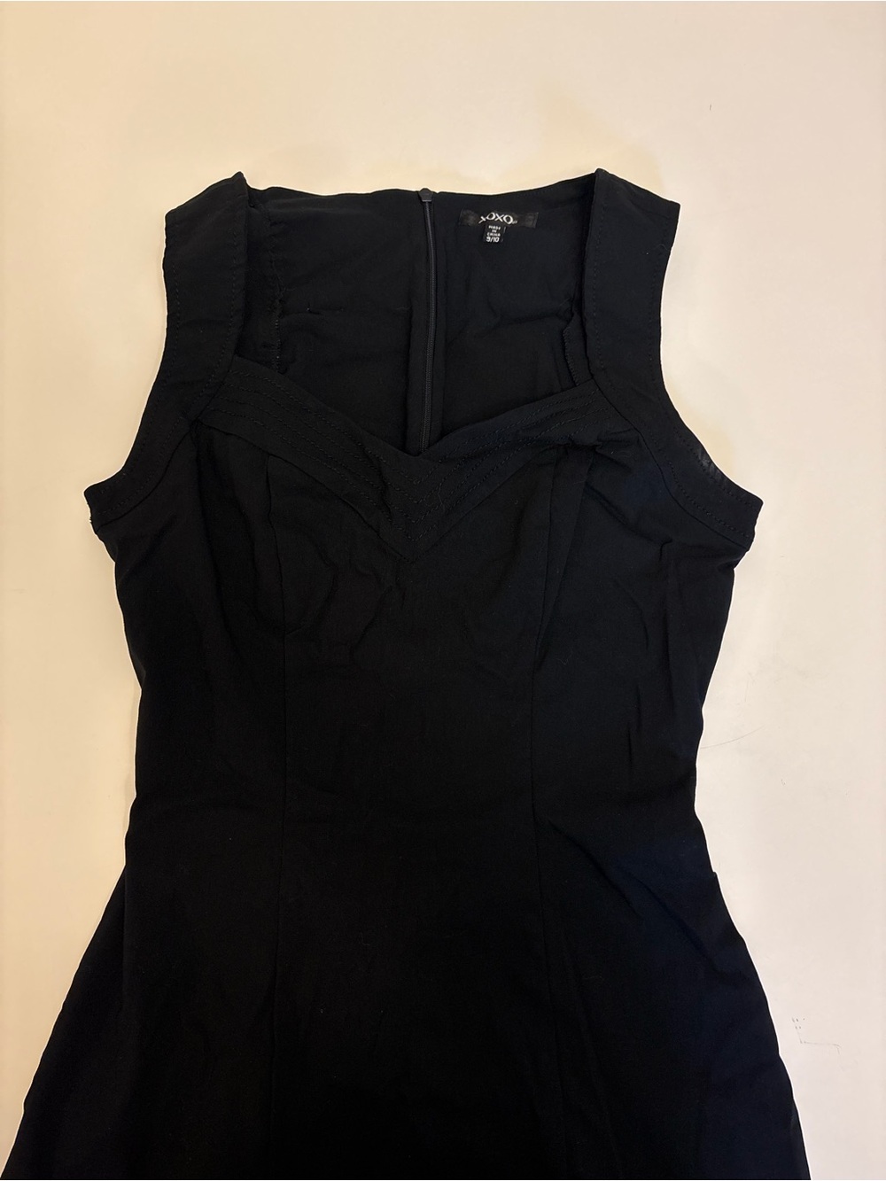 XOXO Black Sleeveless V-Neck Fitted Mini Dress